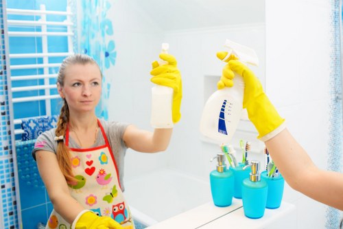 Office cleaners in Chiswick maintaining a modern workplace reception area