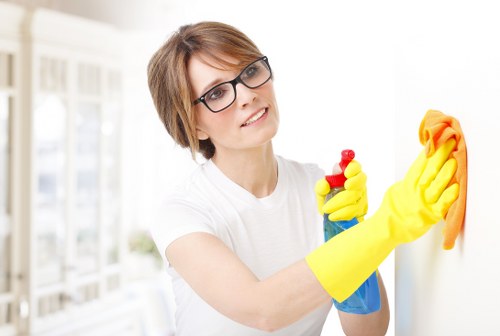 Reliable office cleaners in Chiswick completing a deep clean in a business premises