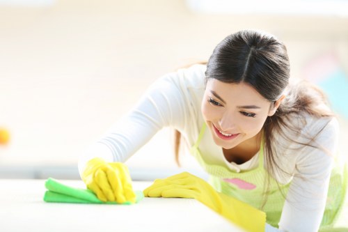 Careful cleaning of wood and stone flooring in Chiswick
