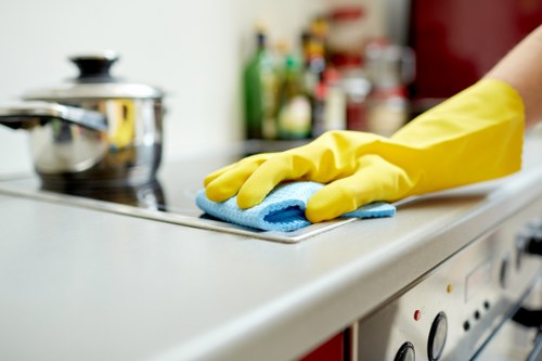 Detailed post-construction cleaning in Chiswick for kitchen surfaces and fixtures