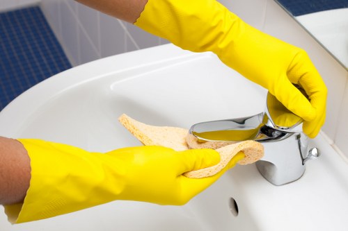 Sanitised shared office kitchen in Chiswick